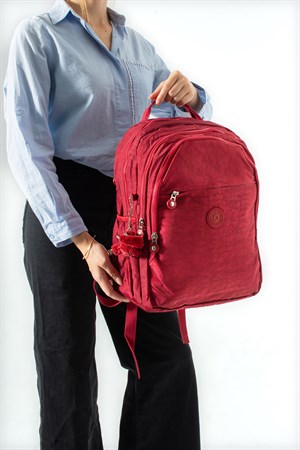 Ultra Hafif Çok Cepli Orta Boy Sırt Çantası Kırmızı Model: (571-3K)