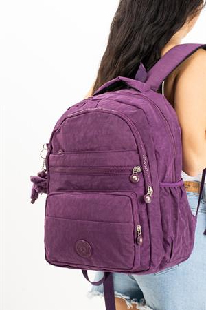 Ultra Hafif Çok Cepli Orta Boy Sırt Çantası Mor (Model: 571-3E)