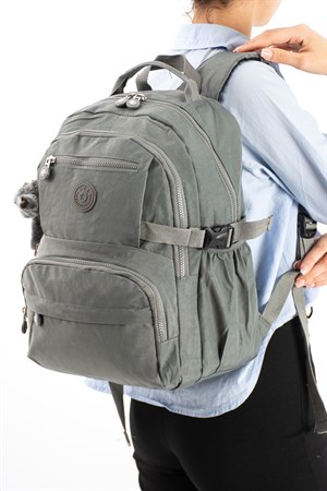 Ultra Hafif Çok Cepli Orta Boy Sırt Çantası Gri Model: (571-3R)