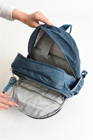 Ultra Hafif Çok Cepli Orta Boy Sırt Çantası Unisex Mavi (Model: 571-4D)