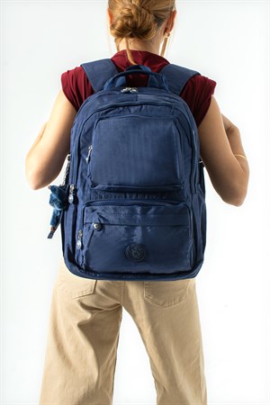 Ultra Hafif Çok Cepli Orta Boy Sırt Çantası Lacivert Model: (571-4H)