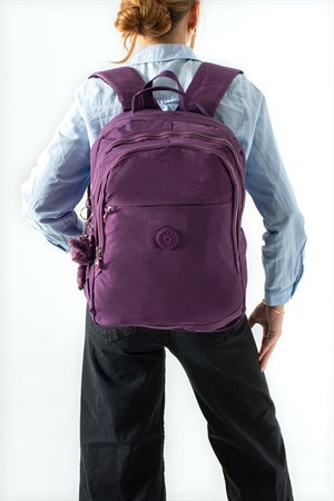 Ultra Hafif Çok Cepli Orta Boy Sırt Çantası Mor Model: (571-3K)