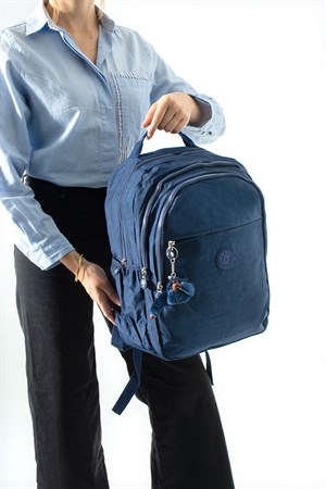 Ultra Hafif Çok Cepli Orta Boy Sırt Çantası Lacivert Model: (571-3K)