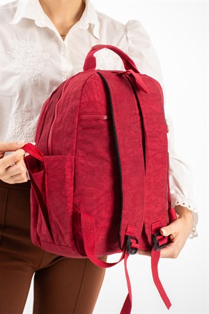 Ultra Hafif Çok Cepli Orta Boy Sırt Çantası Kırmızı Model: (571-3S)