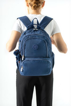 Ultra Hafif Çok Cepli Orta Boy Sırt Çantası Lacivert Model: (571-4H)