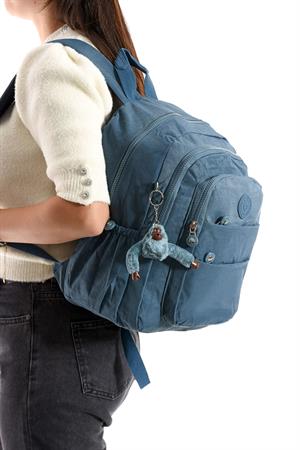 Ultra Hafif Çok Cepli Orta Boy Sırt Çantası Unisex Mavi (Model: 571-4C)
