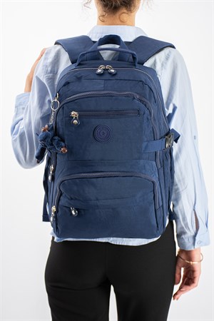Ultra Hafif Çok Cepli Orta Boy Sırt Çantası Lacivert Model: (571-3R)