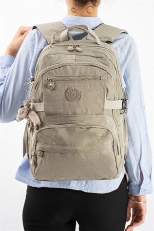 Ultra Hafif Çok Cepli Orta Boy Sırt Çantası Vizon Model: (571-3R)