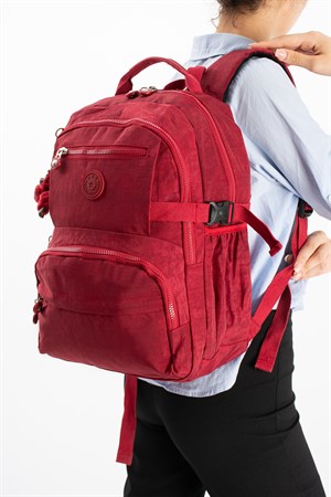 Ultra Hafif Çok Cepli Orta Boy Sırt Çantası Kırmızı Model: (571-3R)