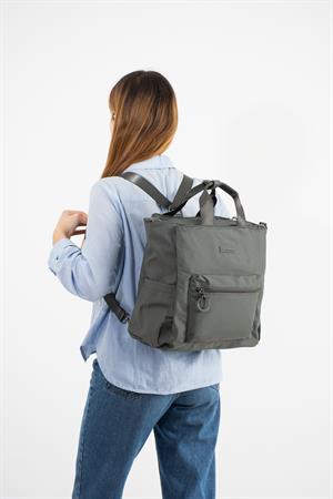 Ultra Hafif Çok Cepli, Çok Bölmeli Sırt ve El Çantası Gri (Model:571-9S)
