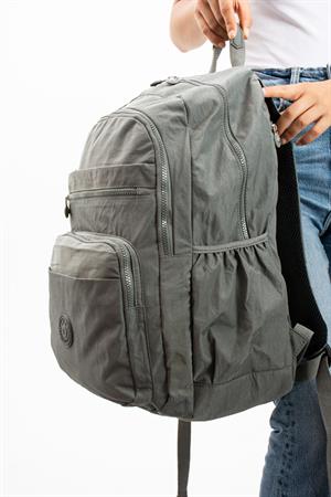 Ultra Hafif Çok Cepli Su Geçirmez Sırt Çantası Unisex Gri (Model: 571-1B)
