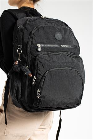 Ultra Hafif Çok Cepli Su Geçirmez Sırt Çantası Unisex Siyah (Model: 571-1E) 