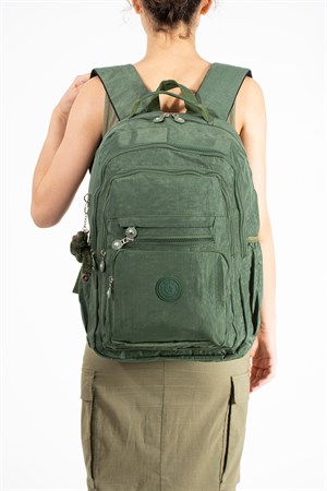 Ultra Hafif Çok Cepli Su Geçirmez Sırt Çantası Unisex Yeşil (Model: 571-2F)
