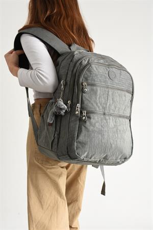 Ultra Hafif Çok Cepli Su Geçirmez Sırt Çantası Unisex Gri (Model: 571-2G) 