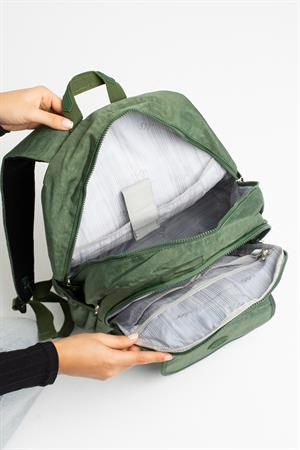 Ultra Hafif Çok Cepli Su Geçirmez Sırt Çantası Unisex Yeşil (Model:571-2A)