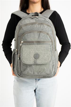 Ultra Hafif Çok Cepli Su Geçirmez Sırt Çantası Unisex Gri(Model:571-2A)