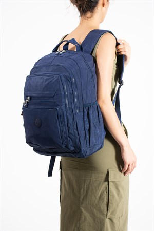 Ultra Hafif Çok Cepli Su Geçirmez Sırt Çantası Unisex Lacivert (Model: 571-2F)