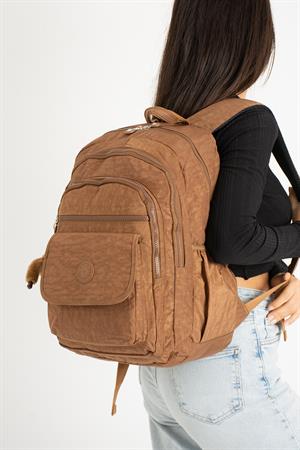 Ultra Hafif Çok Cepli Su Geçirmez Sırt Çantası Taba (Model:571-2A)