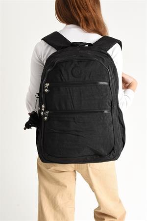Ultra Hafif Çok Cepli Su Geçirmez Sırt Çantası Unisex Siyah (Model: 571-2G) 