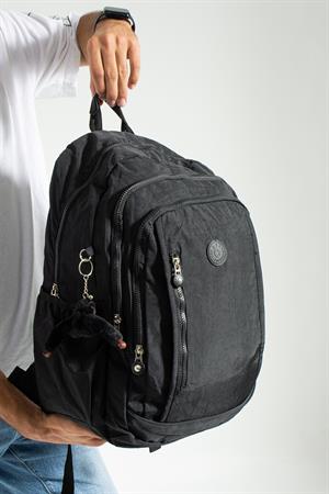 Ultra Hafif Çok Cepli Su Geçirmez Sırt Çantası Unisex Siyah (Model: 571-1D)