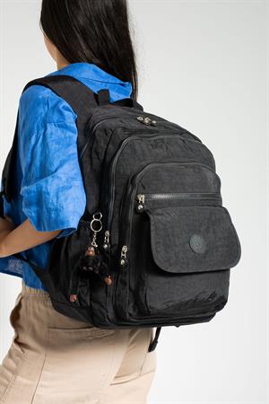 Ultra Hafif Çok Cepli Su Geçirmez Sırt Çantası Unisex Siyah (Model:571-2A)