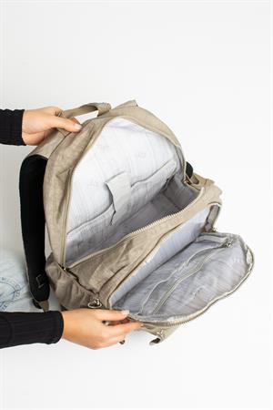 Ultra Hafif Çok Cepli Su Geçirmez Sırt Çantası Unisex Vizon (Model: 571-2A)