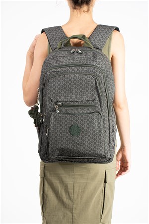 Ultra Hafif Çok Cepli Su Geçirmez Sırt Çantası Unisex Desenli Yeşil (Model: 571-2F)