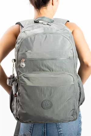 Ultra Hafif Çok Cepli Su Geçirmez Sırt Çantası Unisex Gri (Model: 571-1B)