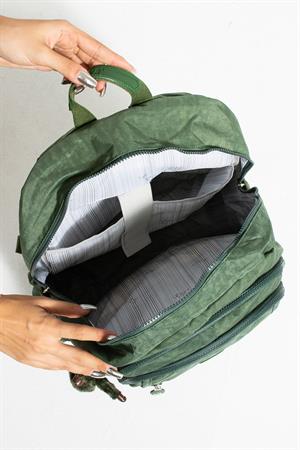 Ultra Hafif Çok Cepli Su Geçirmez Sırt Çantası Unisex Haki Yeşili (Model: 571-1D)
