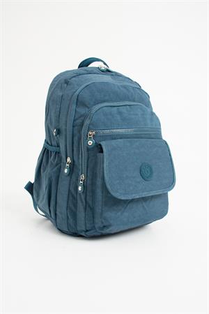 Ultra Hafif Çok Cepli Su Geçirmez Sırt Çantası Unisex Mavi (Model:571-2A)