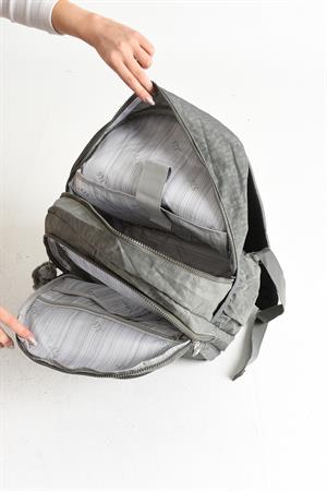Ultra Hafif Çok Cepli Su Geçirmez Sırt Çantası Unisex Gri (Model: 571-2G) 