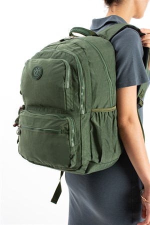 Ultra Hafif Geniş Hacimli Okul Seyahat Spor Sırt Çantası Yeşil Model: (571-2D)