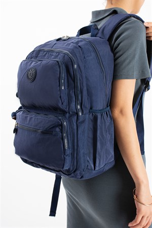 Ultra Hafif Geniş Hacimli Okul Seyahat Spor Sırt Çantası Lacivert Model: (571-2D)