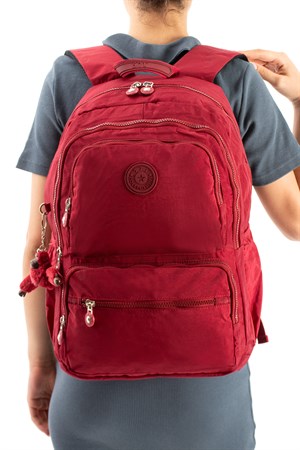 Ultra Hafif Geniş Hacimli Okul Seyahat Spor Sırt Çantası Kırmızı Model: (571-2D)