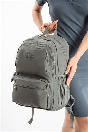 Ultra Hafif Geniş Hacimli Okul Seyahat Spor Sırt Çantası Gri Model: (571-2D)