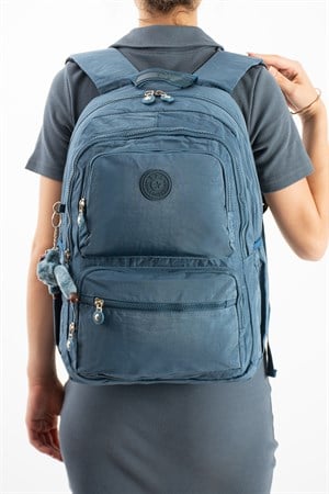 Ultra Hafif Geniş Hacimli Okul Seyahat Spor Sırt Çantası Mavi Model: (571-2D)