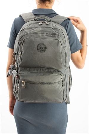Ultra Hafif Geniş Hacimli Okul Seyahat Spor Sırt Çantası Gri Model: (571-2D)