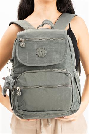 Ultra Hafif Orta Boy Sırt Çantası  Çok Cepli Unisex Gri (Model: 571-4A)