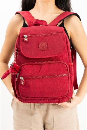 Ultra Hafif Orta Boy Sırt Çantası Çok Cepli Kırmızı (Model: 571-4A)