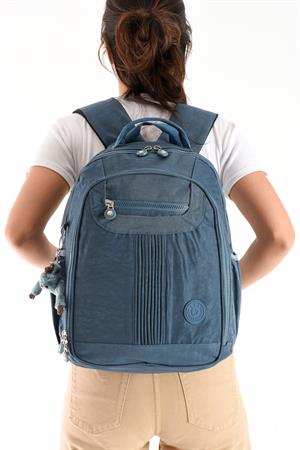 Ultra Hafif Orta Boy Sırt Çantası Çok Cepli Mavi (Model: 571-3P)