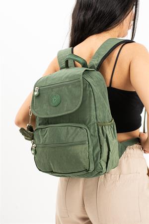Ultra Hafif Orta Boy Sırt Çantası Çok Cepli Unisex Yeşil (Model: 571-4A)