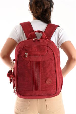 Ultra Hafif Orta Boy Sırt Çantası Çok Cepli Kırmızı (Model: 571-3P)