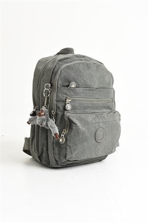 Ultra Hafif Orta Boy Sırt Çantası  Çok Cepli Unisex Gri (Model: 571-4B)