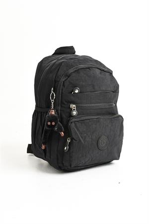 Ultra Hafif Orta Boy Sırt Çantası  Çok Cepli Unisex Siyah (Model: 571-4B)