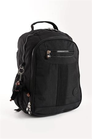 Ultra Hafif Orta Boy Sırt Çantası Çok Cepli Siyah (Model: 571-3P)
