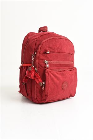 Ultra Hafif Orta Boy Sırt Çantası  Çok Cepli Unisex Kırmızı (Model: 571-4B)