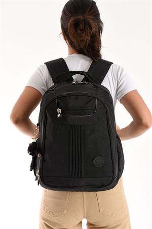 Ultra Hafif Orta Boy Sırt Çantası Çok Cepli Siyah (Model: 571-3P)