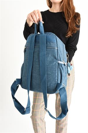 Ultra Hafif Orta Boy Sırt Çantası  Çok Cepli Unisex Mavi (Model: 571-4B)