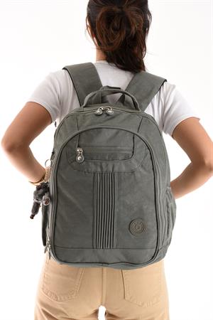Ultra Hafif Orta Boy Sırt Çantası Çok Cepli Gri (Model: 571-3P)