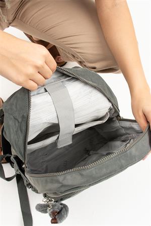 Ultra Hafif Orta Boy Sırt Çantası  Çok Cepli Unisex Gri (Model: 571-4A)